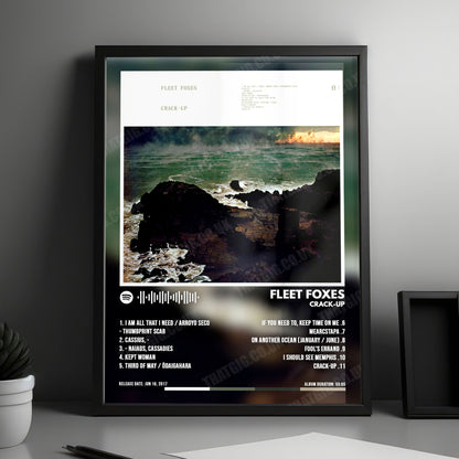 Fleet Foxes "Crack-Up" Album Cover Poster - with Complete Tracklist