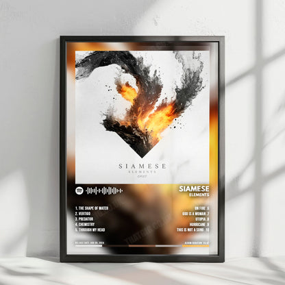 Siamese "Elements" Album Cover Poster - with Complete Tracklist