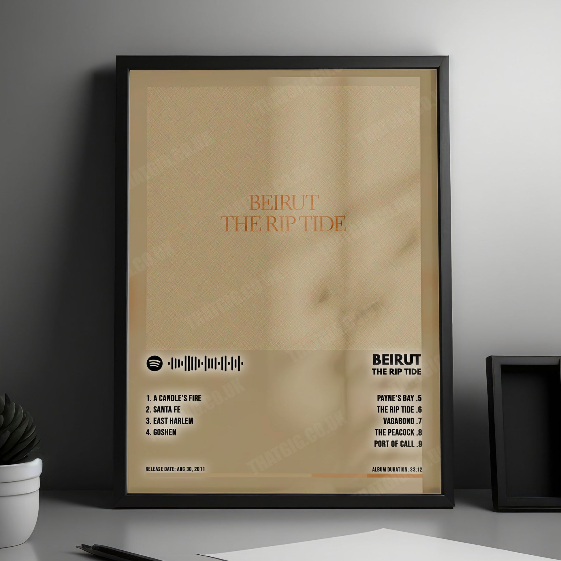 Beirut "The Rip Tide" Album Cover Poster - with Complete Tracklist