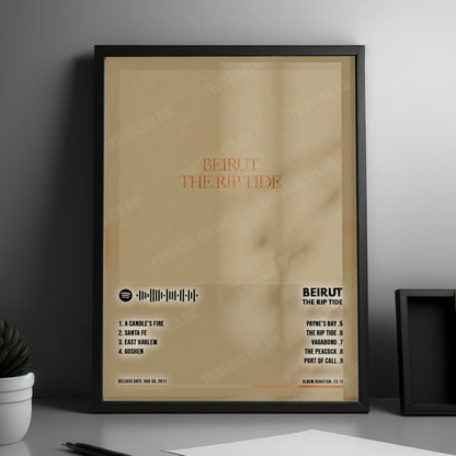 Beirut "The Rip Tide" Album Cover Poster - with Complete Tracklist