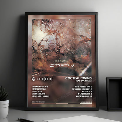 Cocteau Twins "Head Over Heels" Album Cover Poster - with Complete Tracklist