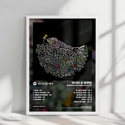 Iron & Wine "Morning Becomes Eclectic" Album Cover Poster - with Complete Tracklist