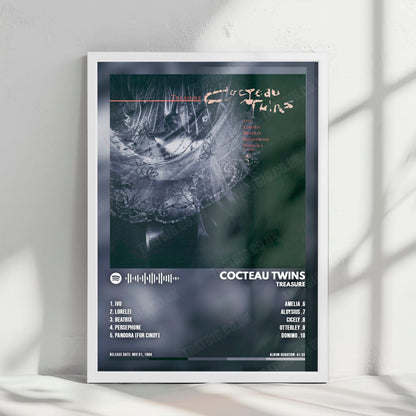 Cocteau Twins "Treasure" Album Cover Poster - with Complete Tracklist