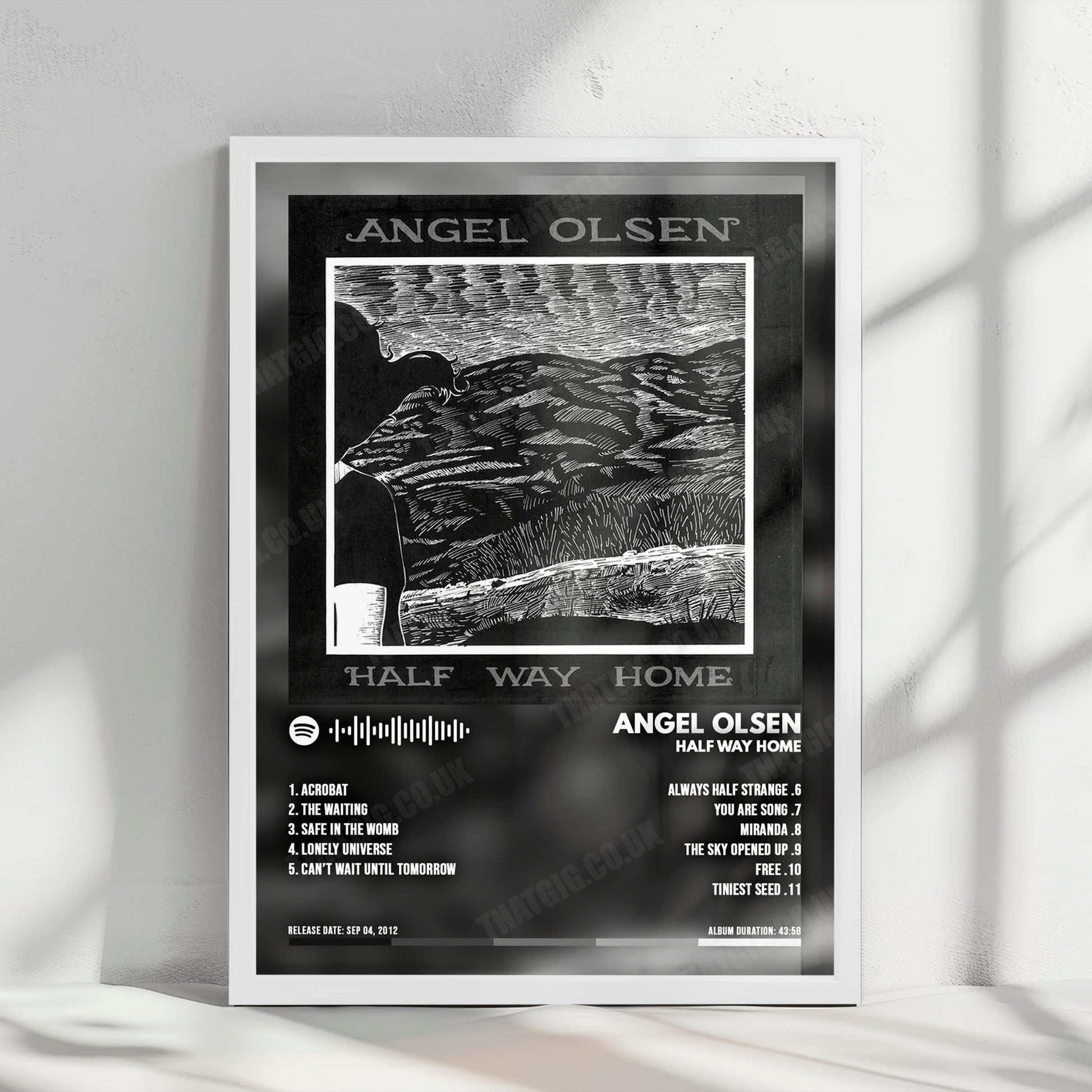 Angel Olsen "Half Way Home" Album Cover Poster - with Complete Tracklist