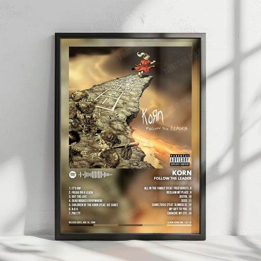 Korn "Follow the Leader " Album Cover Poster - with Complete Tracklist