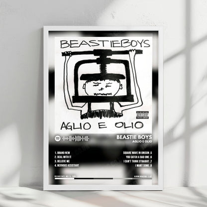 Beastie Boys "Aglio E Olio" Album Cover Poster - with Complete Tracklist