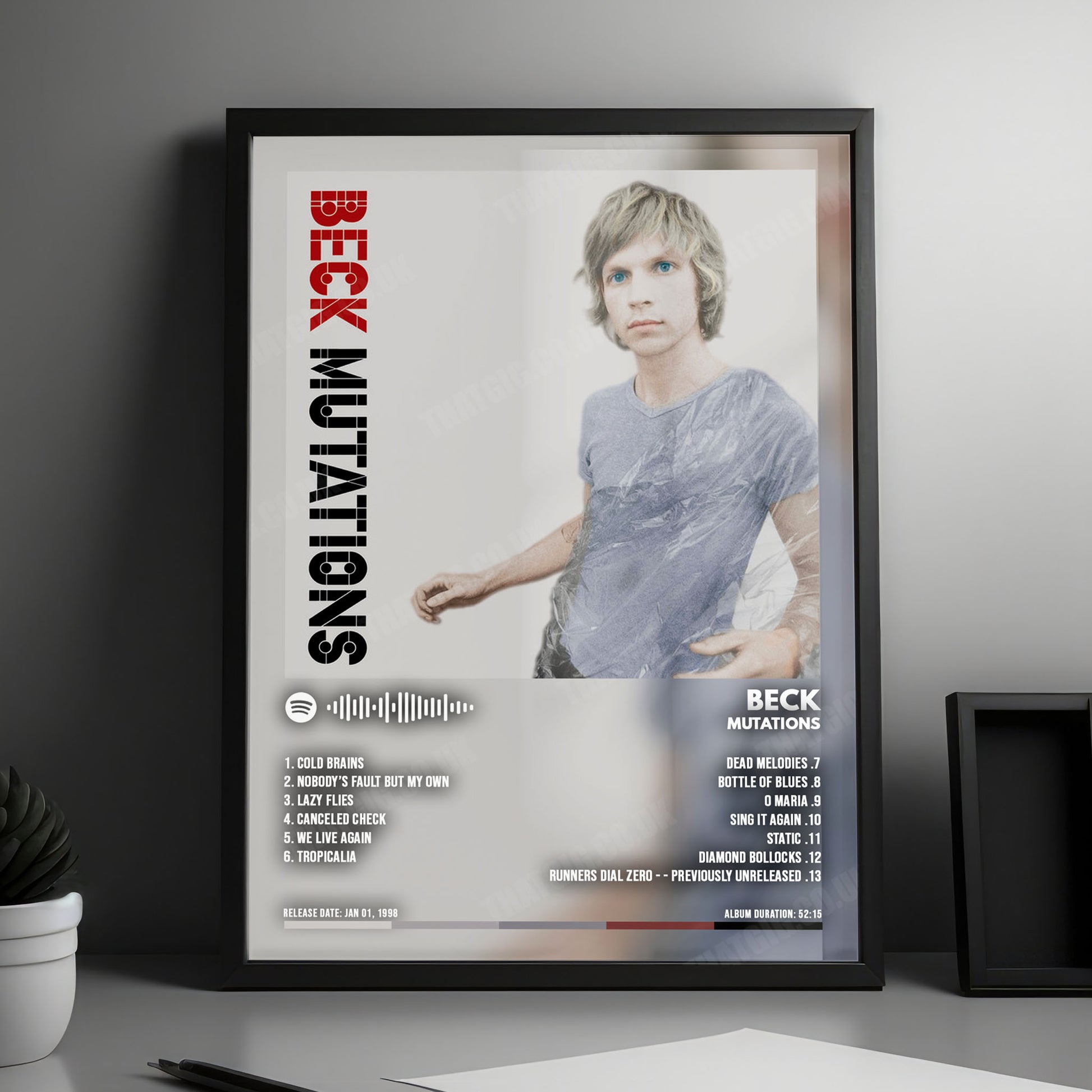 Beck "Mutations" Album Cover Poster - with Complete Tracklist