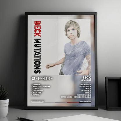 Beck "Mutations" Album Cover Poster - with Complete Tracklist