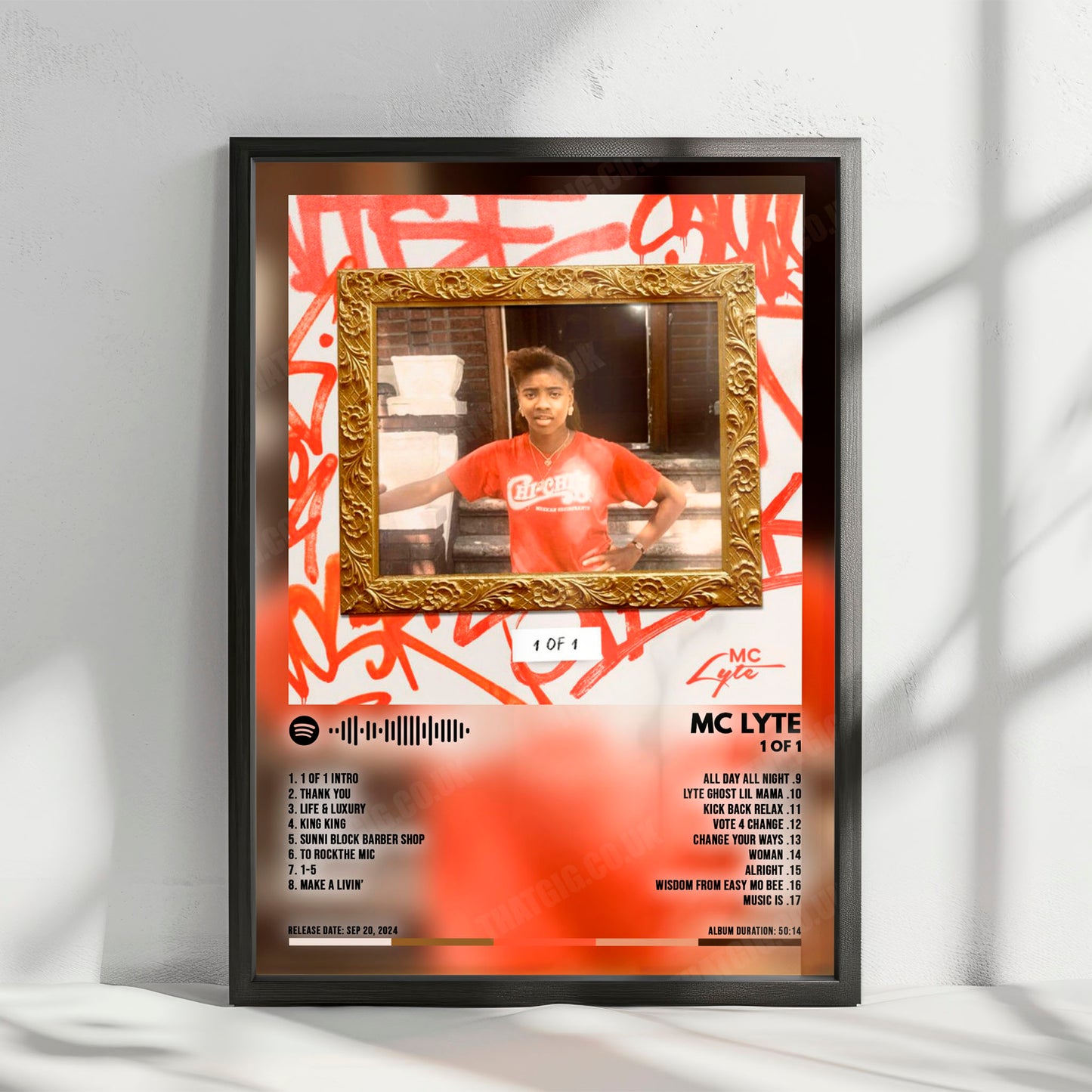 MC Lyte "1 of 1" Album Cover Poster - with Complete Tracklist