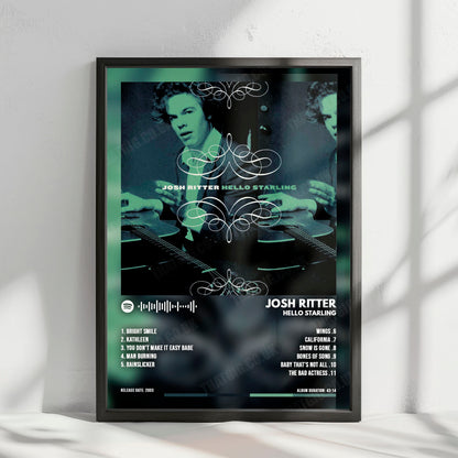Josh Ritter "Hello Starling" Album Cover Poster - with Complete Tracklist