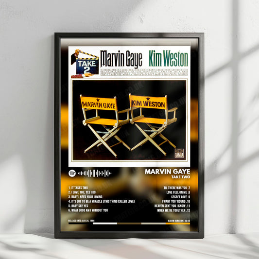 Marvin Gaye "Take Two" Album Cover Poster - with Complete Tracklist