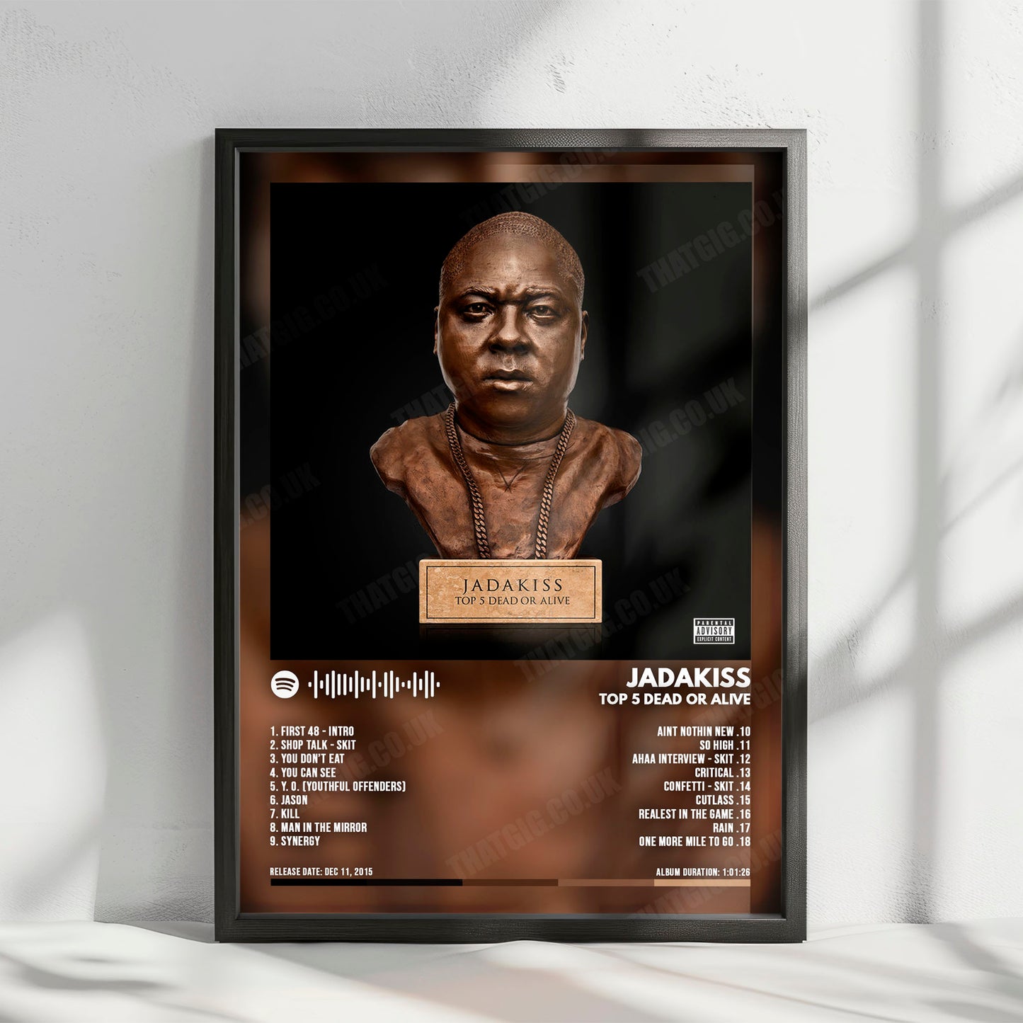 Jadakiss "Top 5 Dead or Alive" Album Cover Poster - with Complete Tracklist
