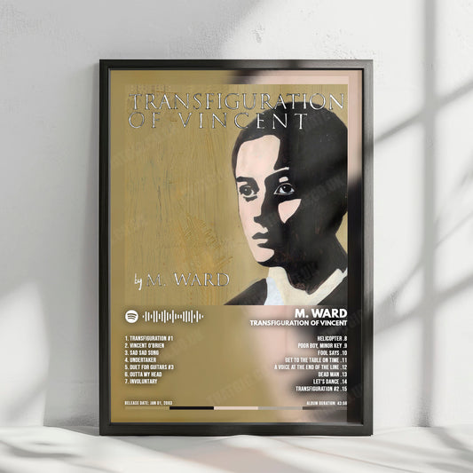 M. Ward "Transfiguration of Vincent" Album Cover Poster - with Complete Tracklist