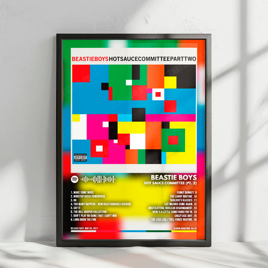 Beastie Boys "Hot Sauce Committee (Pt. 2)" Album Cover Poster - with Complete Tracklist