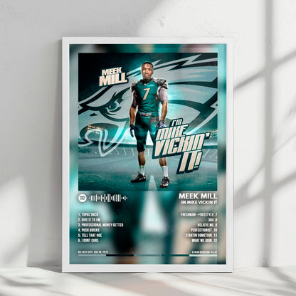 Meek Mill "Im Mike Vickin It" Album Cover Poster - with Complete Tracklist