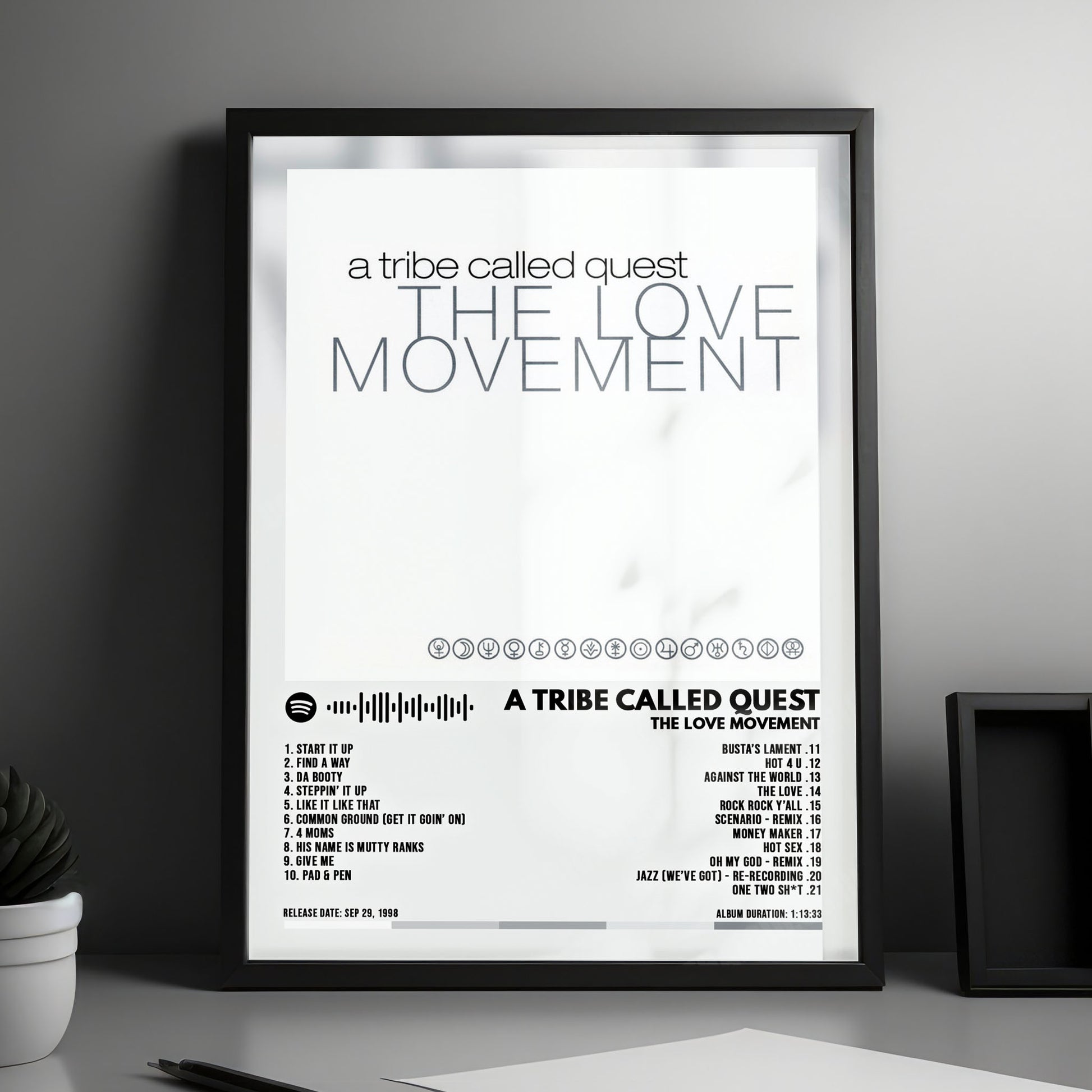 A Tribe Called Quest "The Love Movement" Album Cover Poster - with Complete Tracklist