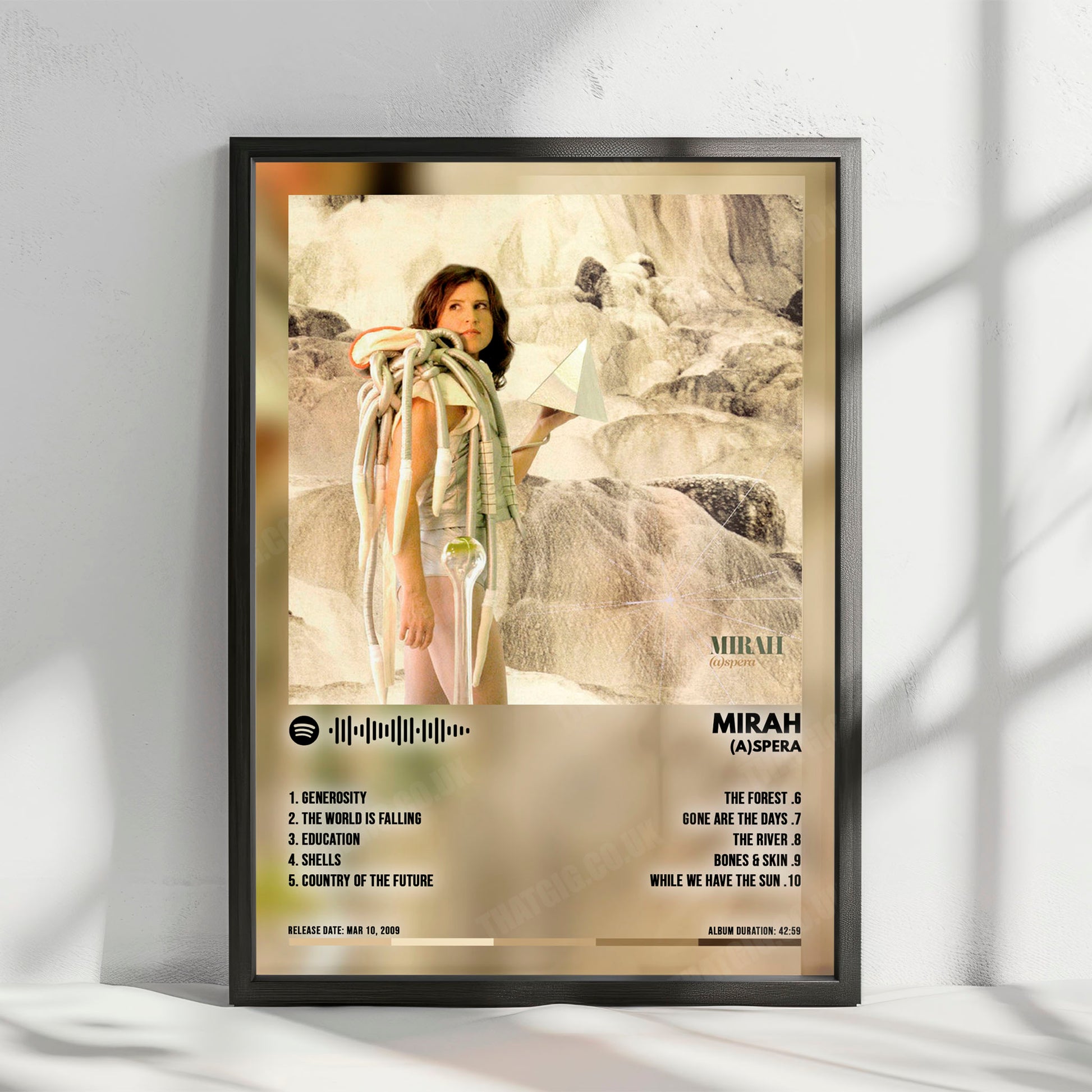 Mirah "(A)SPERA" Album Cover Poster - with Complete Tracklist