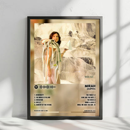 Mirah "(A)SPERA" Album Cover Poster - with Complete Tracklist