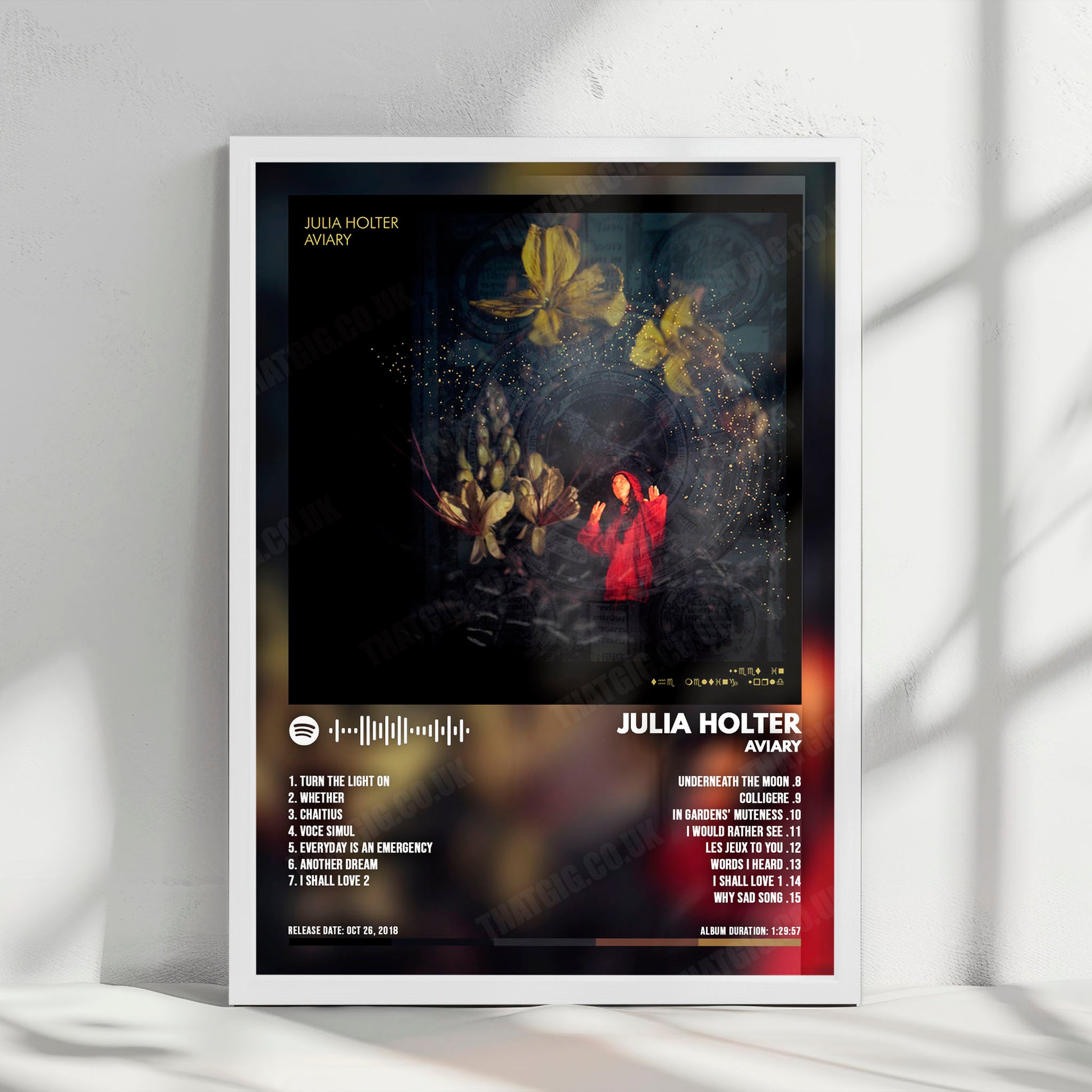 Julia Holter "Aviary" Album Cover Poster - with Complete Tracklist