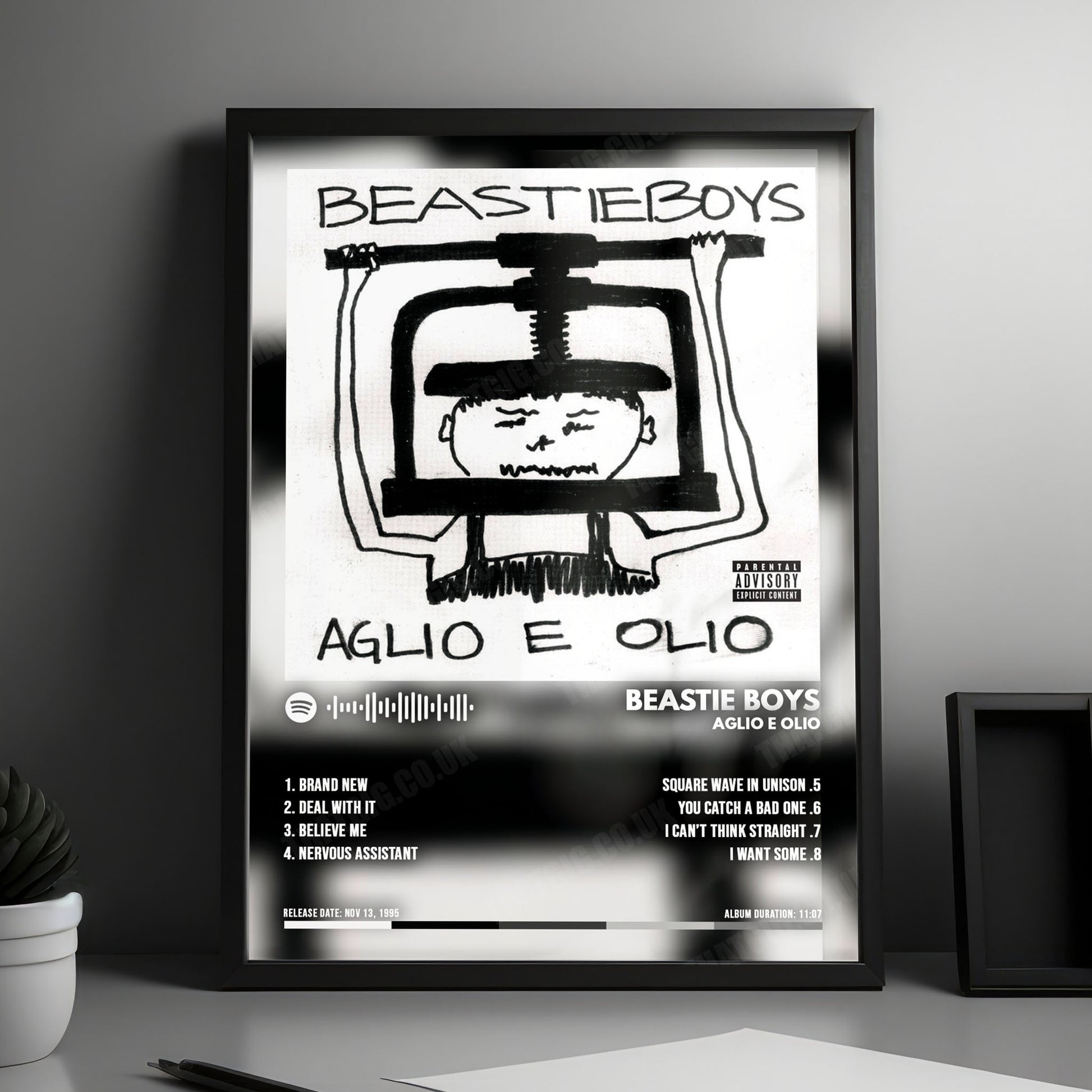 Beastie Boys "Aglio E Olio" Album Cover Poster - with Complete Tracklist