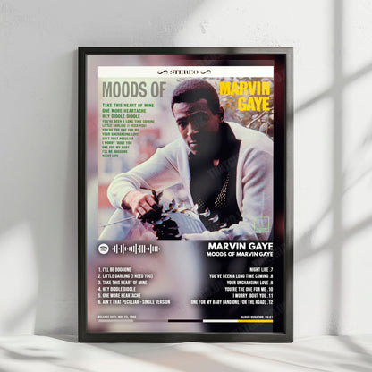 Marvin Gaye "Moods Of Marvin Gaye" Album Cover Poster - with Complete Tracklist