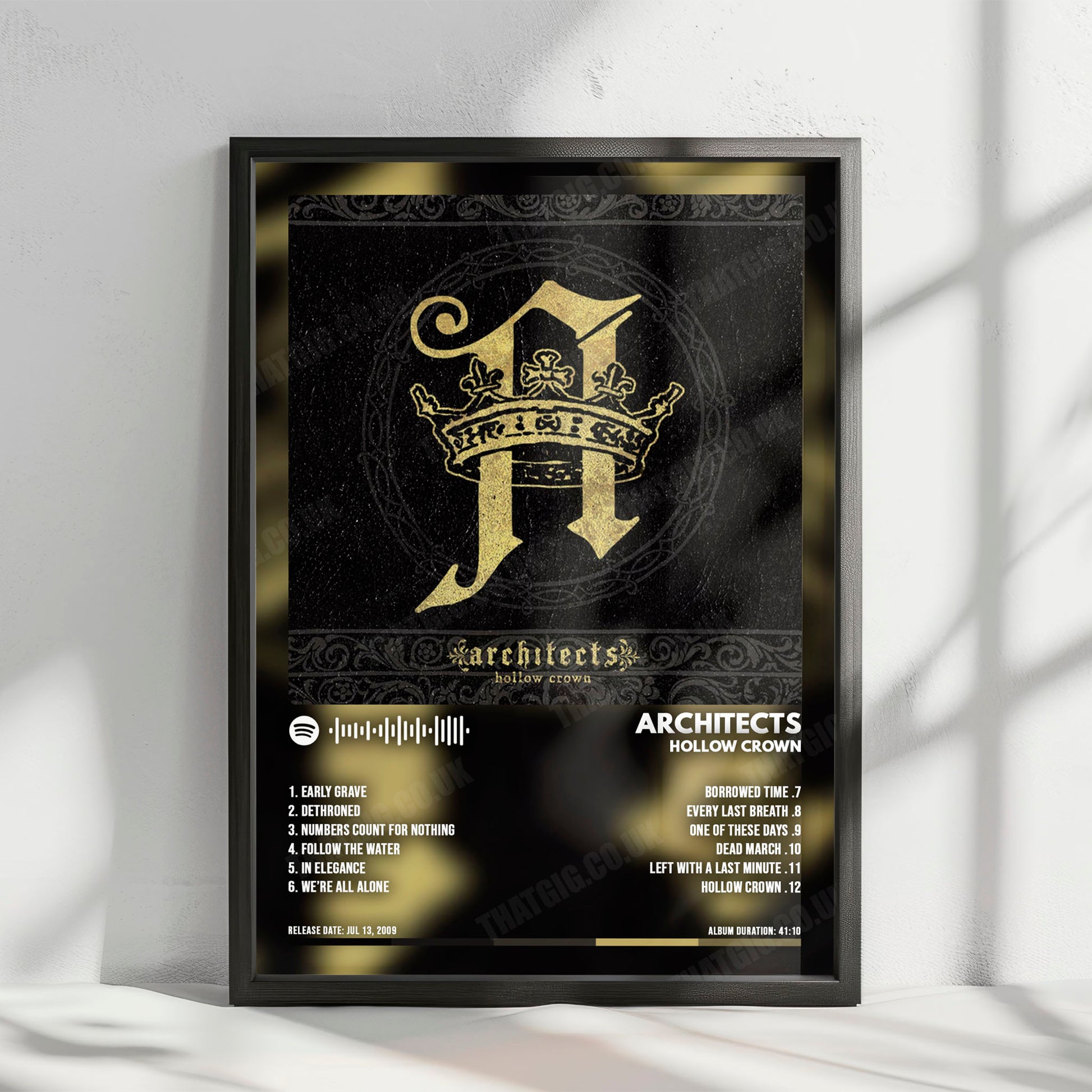 Architects "Hollow Crown" Album Cover Poster - with Complete Tracklist