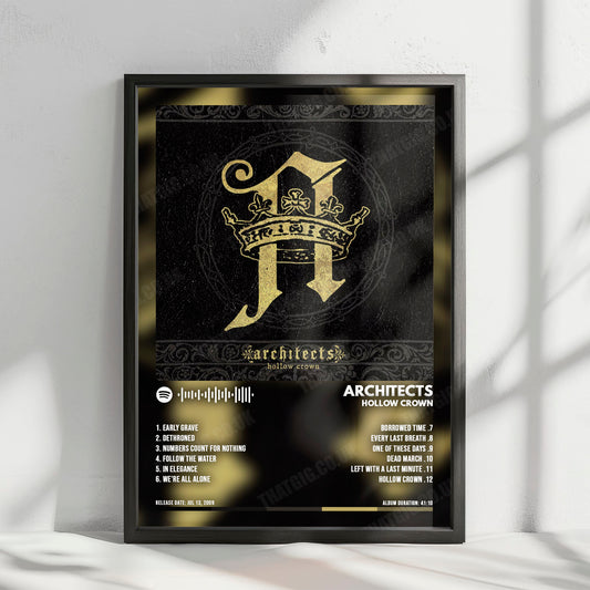 Architects "Hollow Crown" Album Cover Poster - with Complete Tracklist