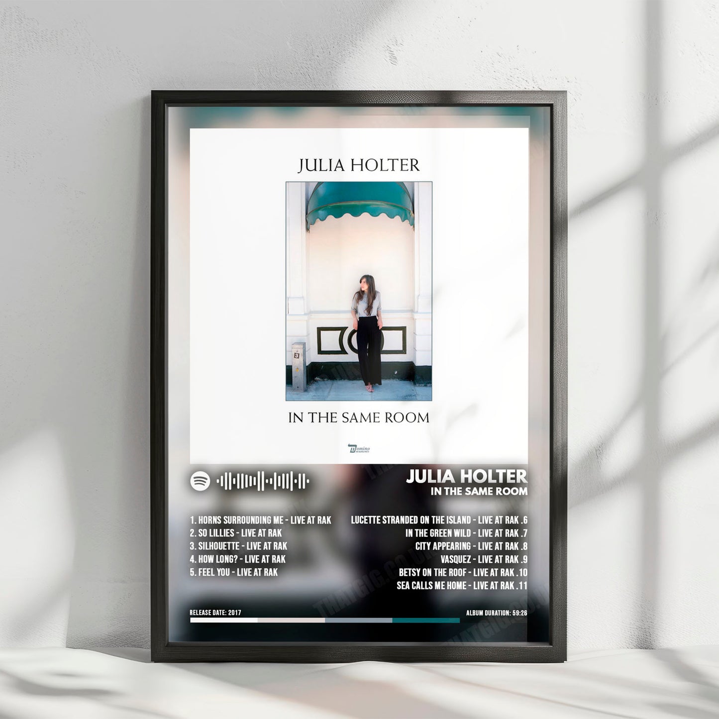 Julia Holter "In The Same Room" Album Cover Poster - with Complete Tracklist