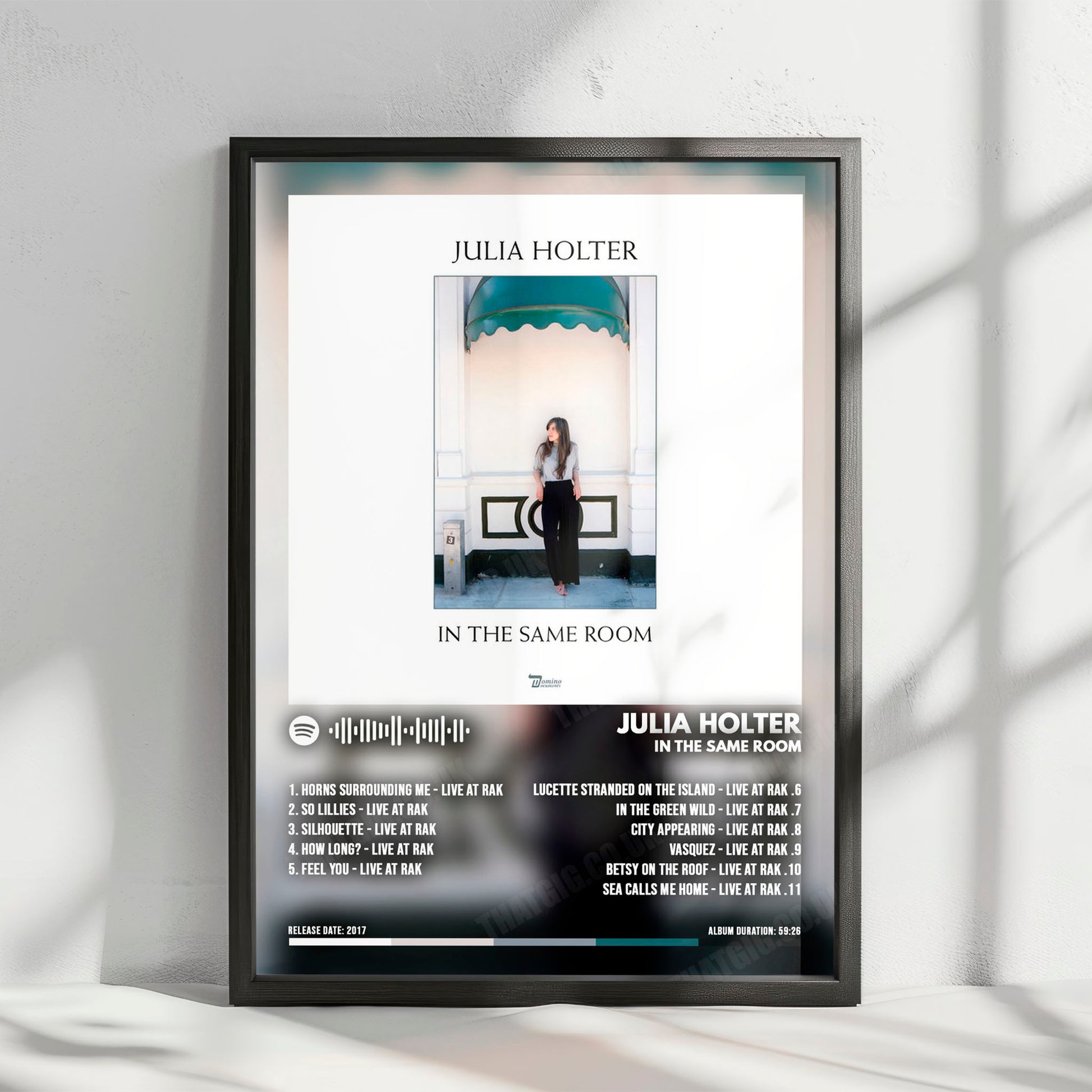 Julia Holter "In The Same Room" Album Cover Poster - with Complete Tracklist