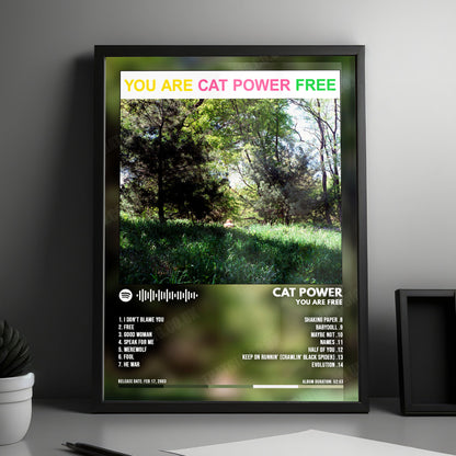 Cat Power "You Are Free" Album Cover Poster - with Complete Tracklist