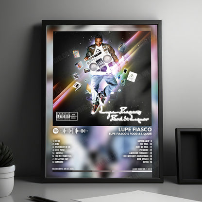 Lupe Fiasco "Lupe Fiasco's Food & Liquor" Album Cover Poster - with Complete Tracklist