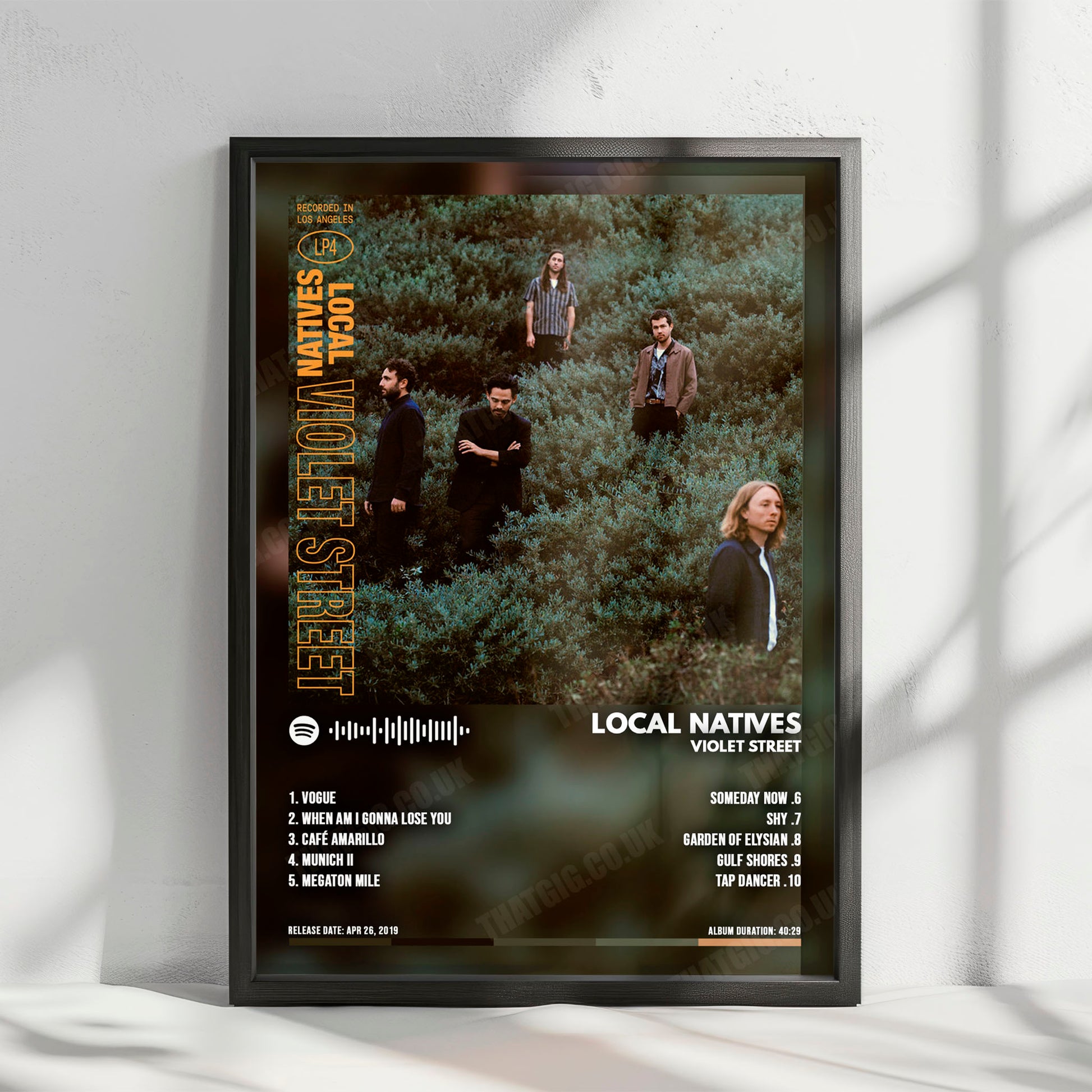 Local Natives "Violet Street" Album Cover Poster - with Complete Tracklist