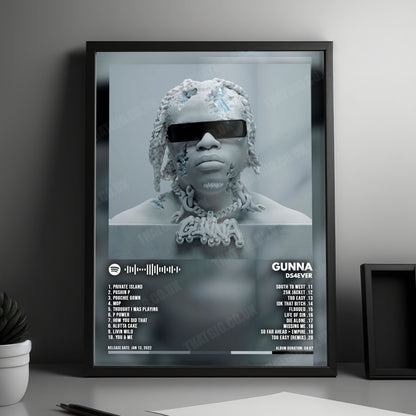 Gunna "DS4EVER" Album Cover Poster - with Complete Tracklist