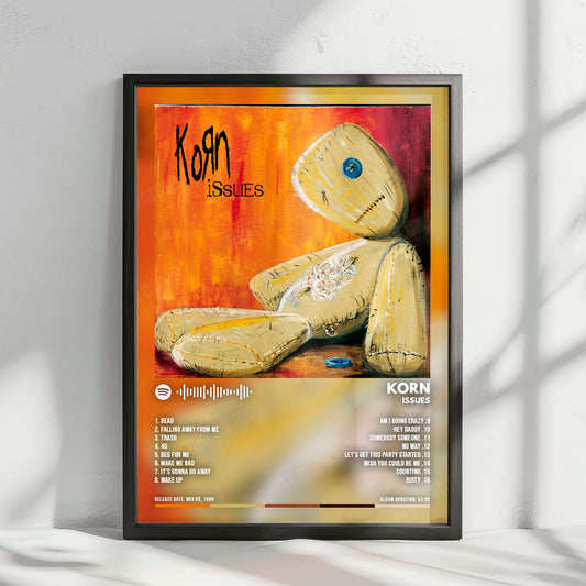 Korn "Issues " Album Cover Poster - with Complete Tracklist