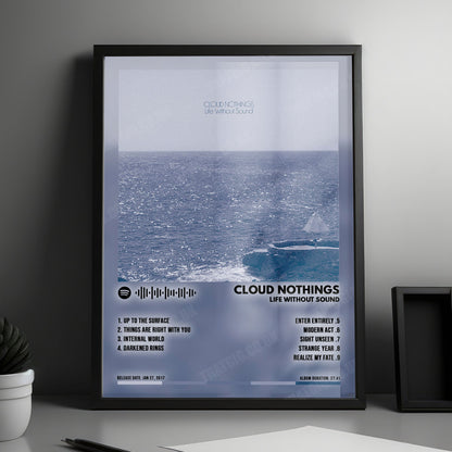 Cloud Nothings "Life Without Sound" Album Cover Poster - with Complete Tracklist