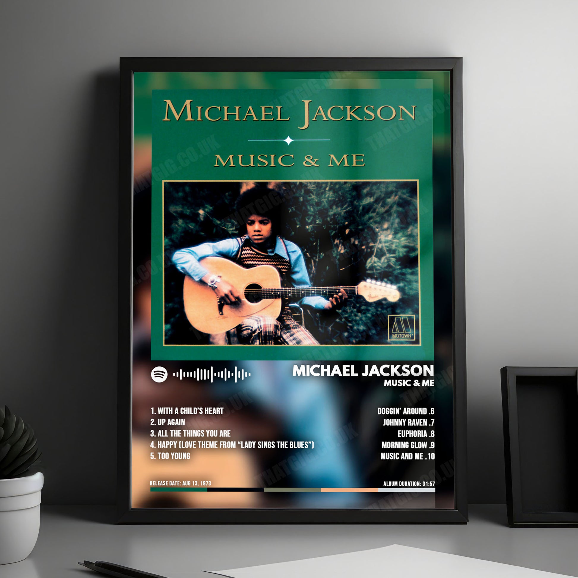 Michael Jackson "Music & Me" Album Cover Poster - with Complete Tracklist