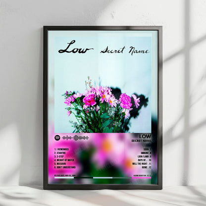 Low "Secret Name" Album Cover Poster - with Complete Tracklist