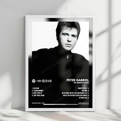 Peter Gabriel "So " Album Cover Poster - with Complete Tracklist