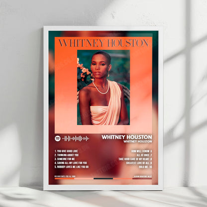 Whitney Houston "Whitney Houston " Album Cover Poster - with Complete Tracklist