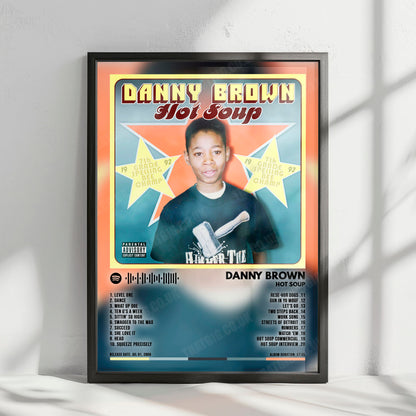 Danny Brown "Hot Soup" Album Cover Poster - with Complete Tracklist