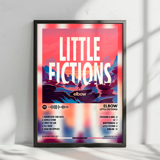 Elbow "Little Fictions" Album Cover Poster - with Complete Tracklist