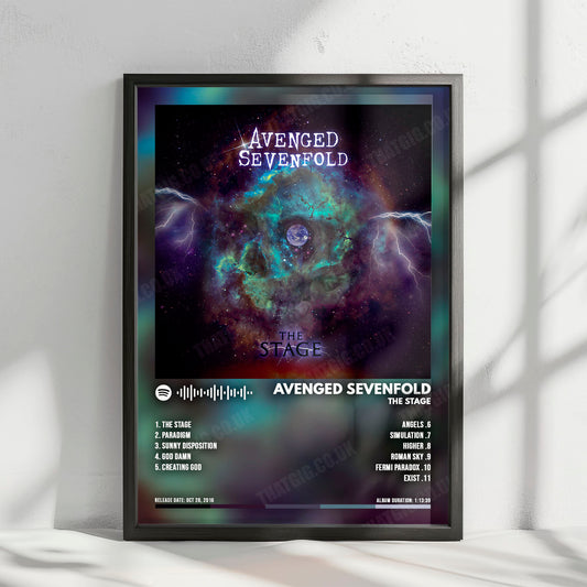 Avenged Sevenfold "The Stage" Album Cover Poster - with Complete Tracklist