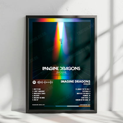 Imagine Dragons "Evolve " Album Cover Poster - with Complete Tracklist