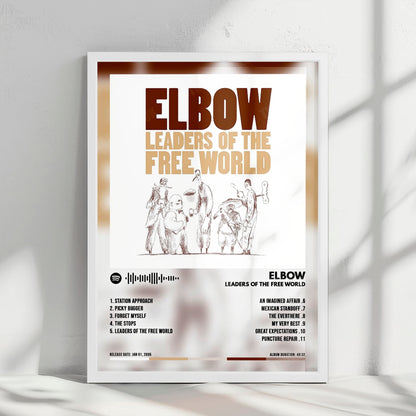 Elbow "Leaders Of The Free World" Album Cover Poster - with Complete Tracklist