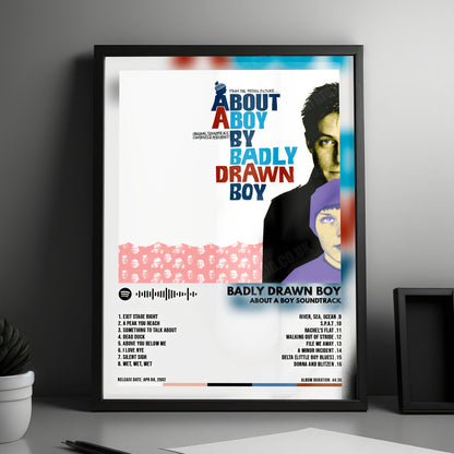 Badly Drawn Boy "About A Boy Soundtrack" Album Cover Poster - with Complete Tracklist