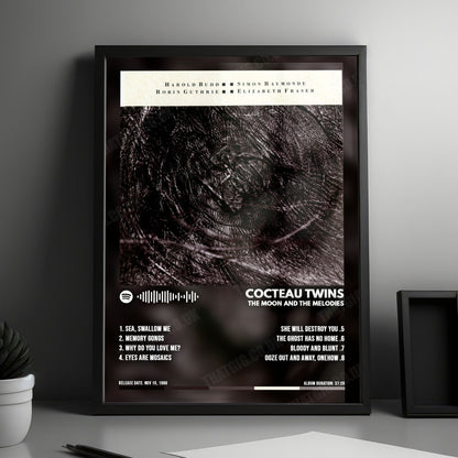 Cocteau Twins "The Moon and the Melodies" Album Cover Poster - with Complete Tracklist