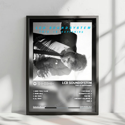 LCD Soundsystem "This Is Happening" Album Cover Poster - with Complete Tracklist