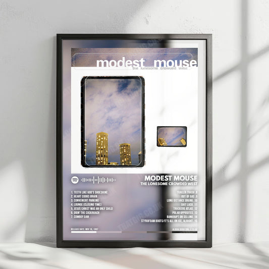 Modest Mouse "The Lonesome Crowded West" Album Cover Poster - with Complete Tracklist