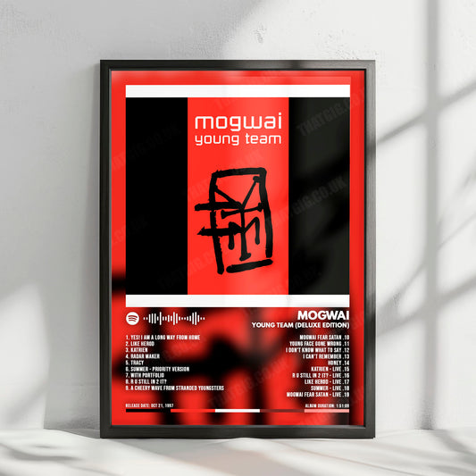 Mogwai "Young Team" Album Cover Poster - with Complete Tracklist