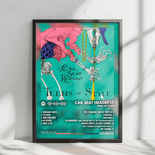 Car Seat Headrest "Headrest Teens of Style" Album Cover Poster - with Complete Tracklist